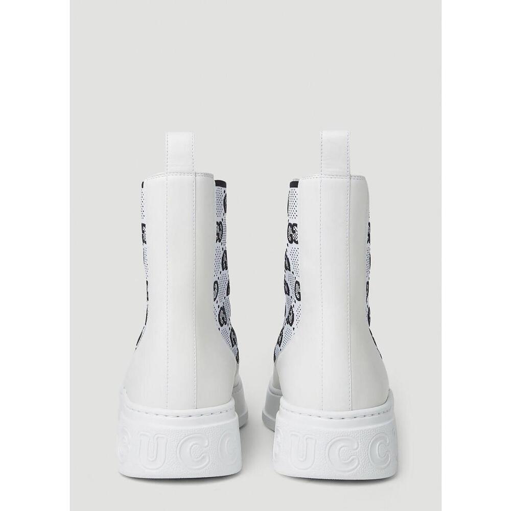 BNWT Gucci Women’s GG Jersey Chelsea Boots In White Size 39.5 US 9.5 $1,295 - Picture 6 of 9